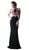 Ladivine 5012 Special Occasion Dress 2 / Black-Purple