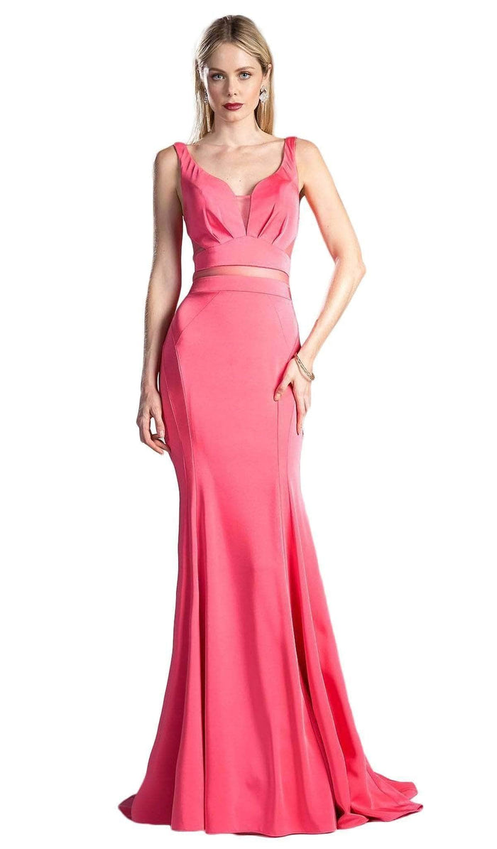 Ladivine 62454 Special Occasion Dress 2 / Deep Coral