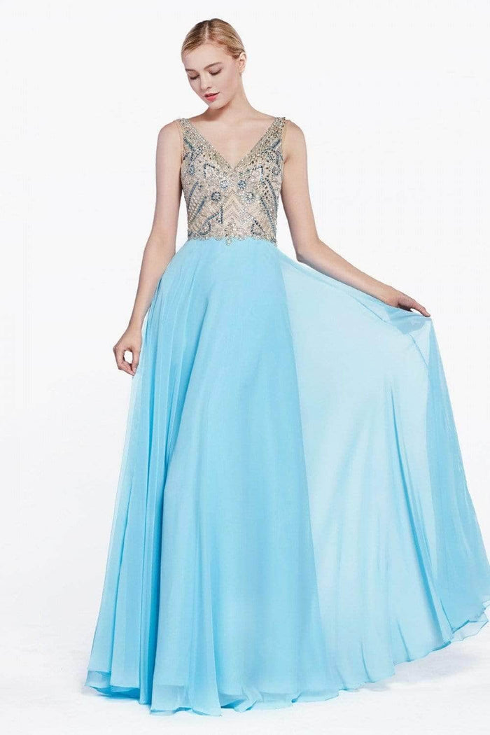 Ladivine 71190 Special Occasion Dress 2 / Sky Blue