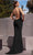 Ladivine BD4001 - Glittered V-Neck Evening Gown Evening Dresses XS / Black