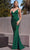 Ladivine BD4001 - Glittered V-Neck Evening Gown Evening Dresses XS / Emerald