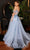 Ladivine CB104 - Floral Sweetheart Evening Gown Prom Dresses 2 / Blue