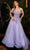 Ladivine CB104 - Floral Sweetheart Evening Gown Prom Dresses 2 / Lavender