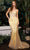 Ladivine CC2189 - Embellished V-Neck Prom Dress Prom Dresses 2 / Yellow