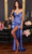 Ladivine CD255 - Draped Satin Prom Dress Prom Dresses 2 / Smoky Blue