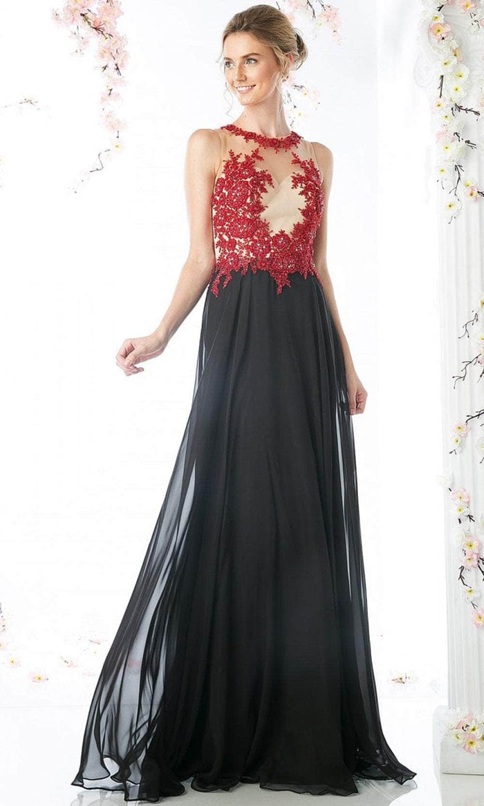 Ladivine CJ111 Evening Dresses 4 / Red-Black