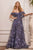 Ladivine OC008 - Embellished A-Line Prom Dress Prom Dresses 2 / Grey Purple