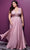 Ladivine S7201 - Lace Appliqued V-Neck Evening Gown Special Occasion Dress 16 / Dusty Rose