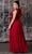 Ladivine S7201 - Lace Appliqued V-Neck Evening Gown Special Occasion Dress