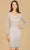 Lara Dresses 29164 - Long Sleeve Beaded Cocktail Dress Special Occasion Dress 2 / Silver