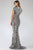 Lara Dresses - 29540 Short Sleeve Metallic Sequin Mermaid Dress Evening Dresses