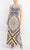 London Times T5352M - Halter Print Long Dress Evening Dresses