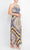 London Times T5352M - Halter Print Long Dress Evening Dresses