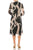 London Times T5660M - Long Sleeve Abstract Print Chiffon Dress Special Occasion Dress