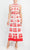 London Times T5694M - Printed Sleeveless Long Dress Evening Dresses 4 / Ivory Red