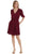 London Times T5862M - V-Neck Front Button Cocktail Dress Cocktail Dresses