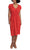 London Times T6099M - Knee Length Cap Sleeve Dress Cocktail Dresses 10 / Red