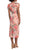 London Times T6126M - Floral Short Sleeve Knee-Length Dress Semi Formal