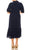 London Times T6435M - Ruffled Neck Mermaid Midi Dress Special Occasion Dress