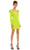 Mac Duggal 26643 - Queen Anne Neck Cocktail Dress Cocktail Dresses 0 / Lime