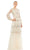 Mac Duggal - 35111 Bishop Sleeve Floral Gown Special Occasion Dress 0 / Ivory