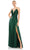 Mac Duggal 49085 - Twist Front Evening Gown Special Occasion Dress 0 / Emerald