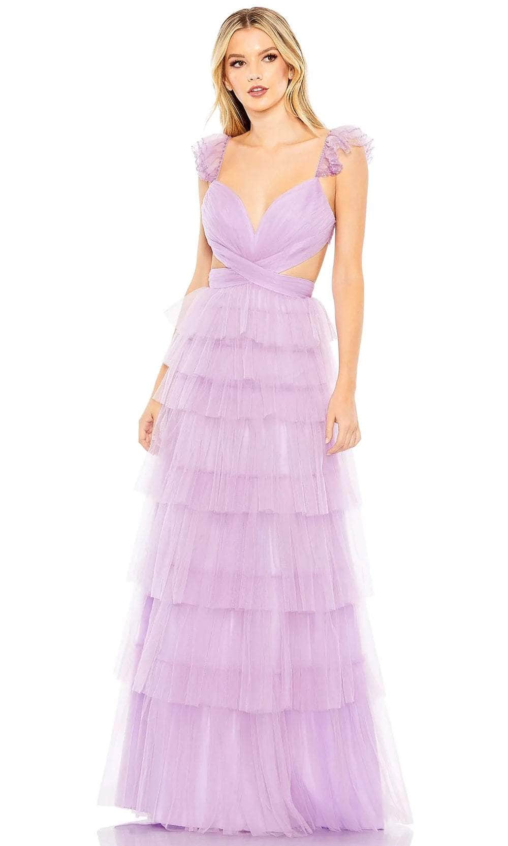 Mac Duggal 50670 - Cap Sleeve Ruffled Skirt Long Dress – Couture Candy