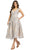 Mac Duggal 67533 - V-Neck Embellished Dress Homecoming Dresses 0 / Nude Silver