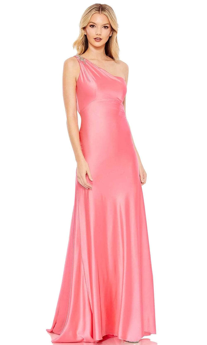 Mac Duggal 68046 - Asymmetrical Fitted Bodice Prom Dress Prom Dresses 0 / Pink