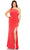 Mac Duggal 68130 - One Sleeve Rhinestone Encrusted Evening Dress Prom Dresses 14W / Cherry