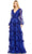 Mac Duggal 68223 - Bishop Sleeve Ruffled Prom Dress Prom Dresses 2 / Sapphire