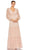 Mac Duggal 9197 - Modest Long A-line Gown Special Occasion Dress 4 / Blush