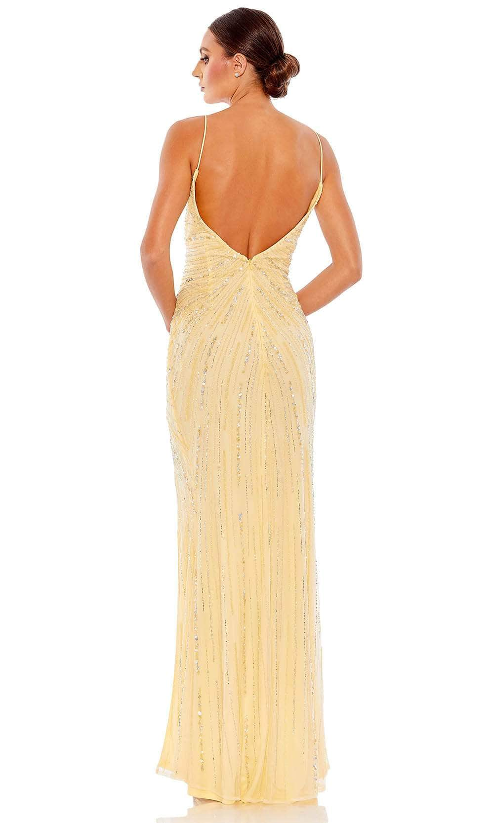 Yellow Dresses 2024 Pale Yellow Prom Dresses Gowns Couture Candy   Mac Duggal 93733 Sleeveless Deep V Neck Evening Dress Special Occasion Dress 30092211552339 1512x 