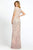 Mac Duggal - Crystal Beaded Jewel Neck Sheath Dress 4715D - 1 pc Platinum in Size 16 Available CCSALE