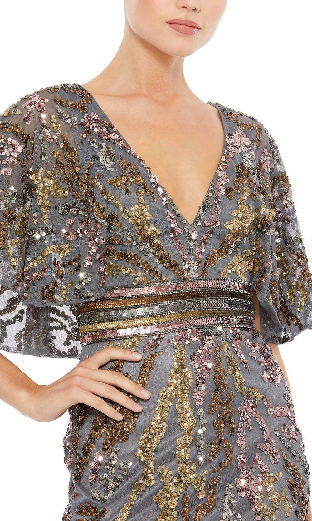 Mac Duggal Evening - 5439D Multi Color Sequined Blouson Dress – Couture ...