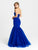 Madison James - 16-354 Ruched Taffeta Mermaid Dress - 1 pc Royal In Size 4 Available CCSALE 4 / Royal