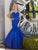 Madison James - 16-354 Ruched Taffeta Mermaid Dress - 1 pc Royal In Size 4 Available CCSALE 4 / Royal