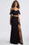 Madison James Two Piece Off-Shoulder Evening Gown CCSALE 2 / Navy