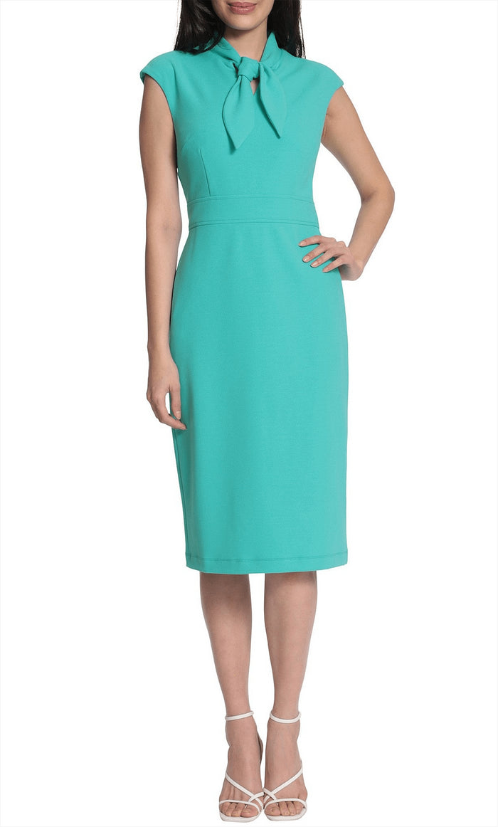 Maggy London G5249M - Cap Sleeve Crepe Dress Special Occasion Dress 0 / Atlantis