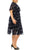 Maison Tara 91456M - Cape Sleeve Dot Print Cocktail Dress Special Occasion Dress