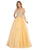 May Queen - Adorned A-Line Prom Dress MQ1734 Prom Dresses 4 / Champagne