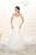 May Queen Bridal - RQ7502 Laced V-Neck Trumpet Dress Wedding Dresses 4 / Ivory