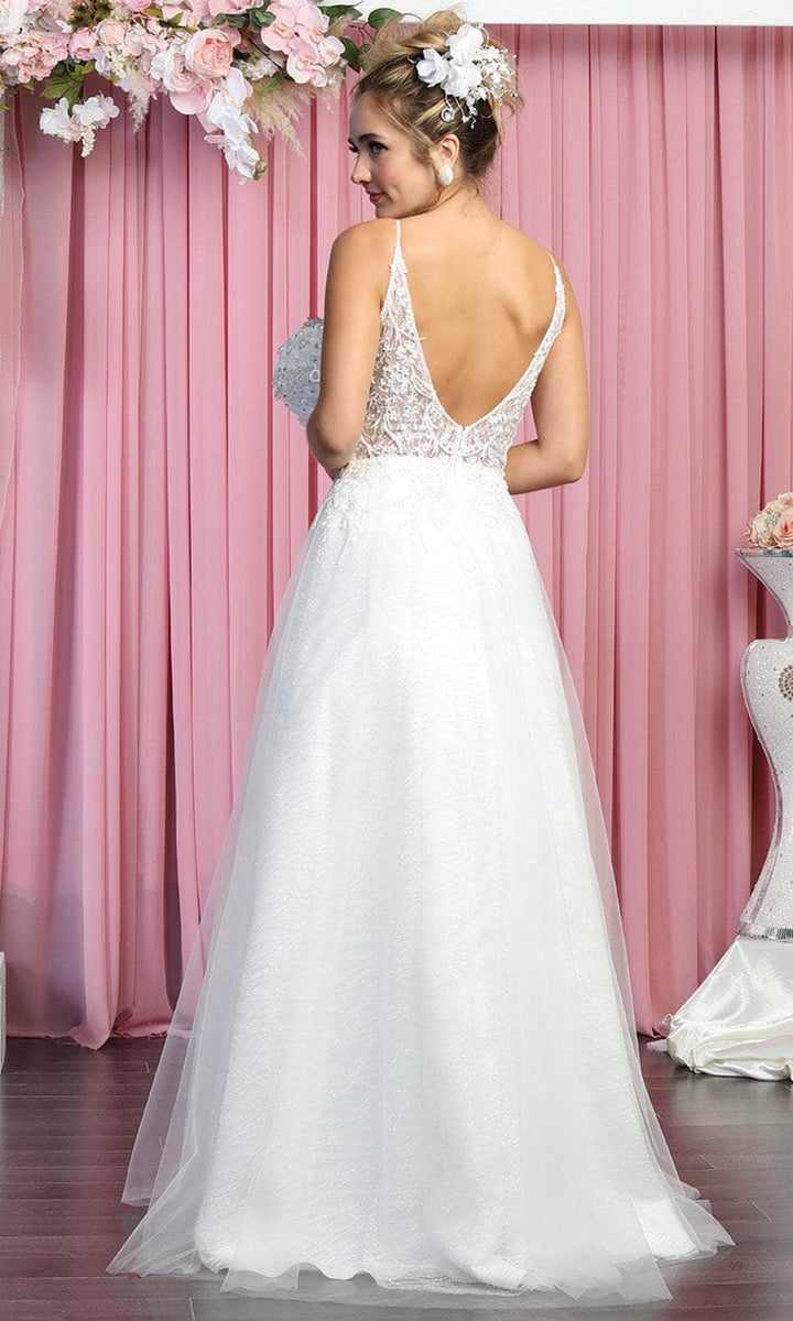 May Queen Bridal Rq7886 Thin Strap Embroidered Tulle Gown Couture Candy