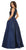 May Queen - Embellished Bateau Pleated Ballgown RQ7744 - 1 pc Navy In Size 6 and 1 Pc Burgundy in Size 10 Available CCSALE