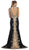 May Queen - Embellished Queen Anne Sheath Evening Dress RQ-7440 CCSALE 12 / Black