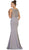 May Queen - Lace Bodice Illusion Paneled Sheath Evening Gown Special Occasion Dress