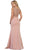 May Queen - Lace Bodice Illusion Paneled Sheath Evening Gown Special Occasion Dress