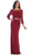 May Queen - Lace Illusion Bateau Sheath Mother of the Bride Dress Special Occasion Dress S / Burgundy