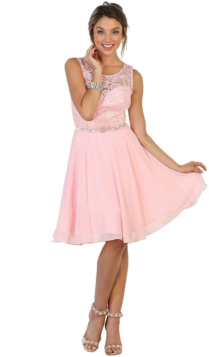 May Queen - Lace Jewel A-line Homecoming Dress – Couture Candy