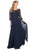 May Queen - Lattice Beaded Quarter Sleeve Dress RQ7821 - 1 pc Navy In Size 2XL Available CCSALE 2XL / Navy